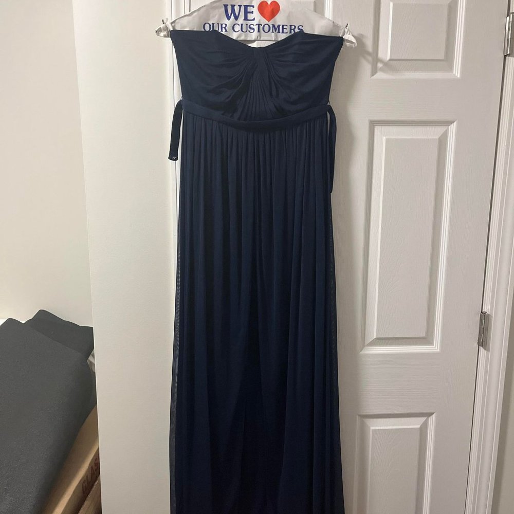 David's Bridal bridesmaid dress F15782MARINE size 8